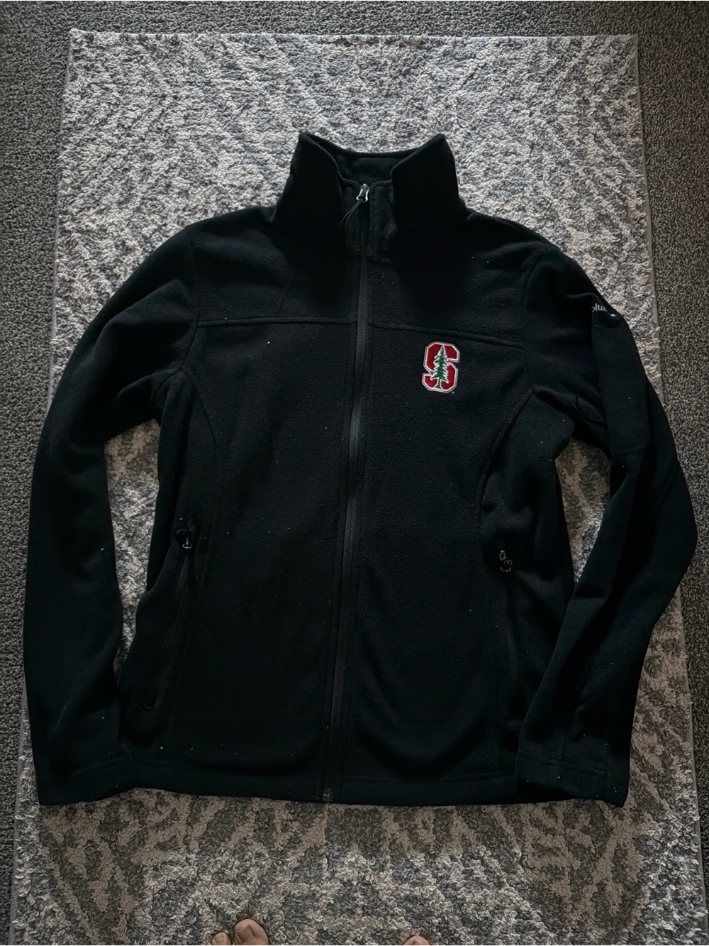 Stanford Columbia Black Full-Zip Fleece Jacket - Women's
